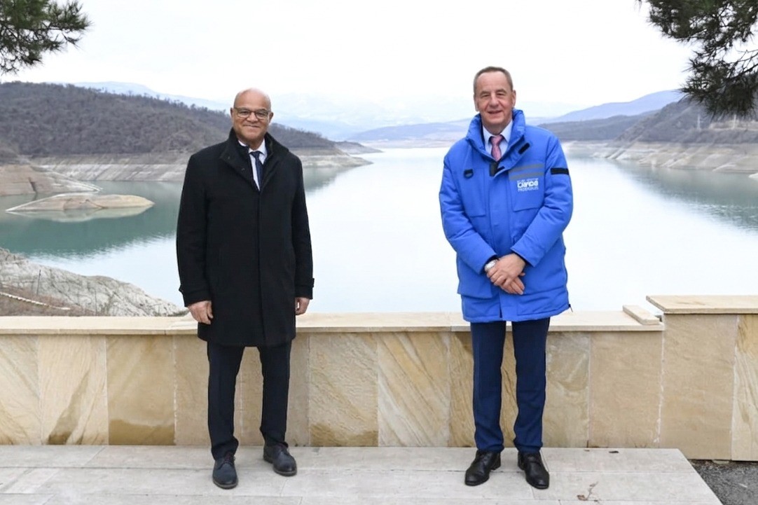 Federasiya prezidentləri Sərsəng su anbarına baxış keçiriblər - FOTOLAR